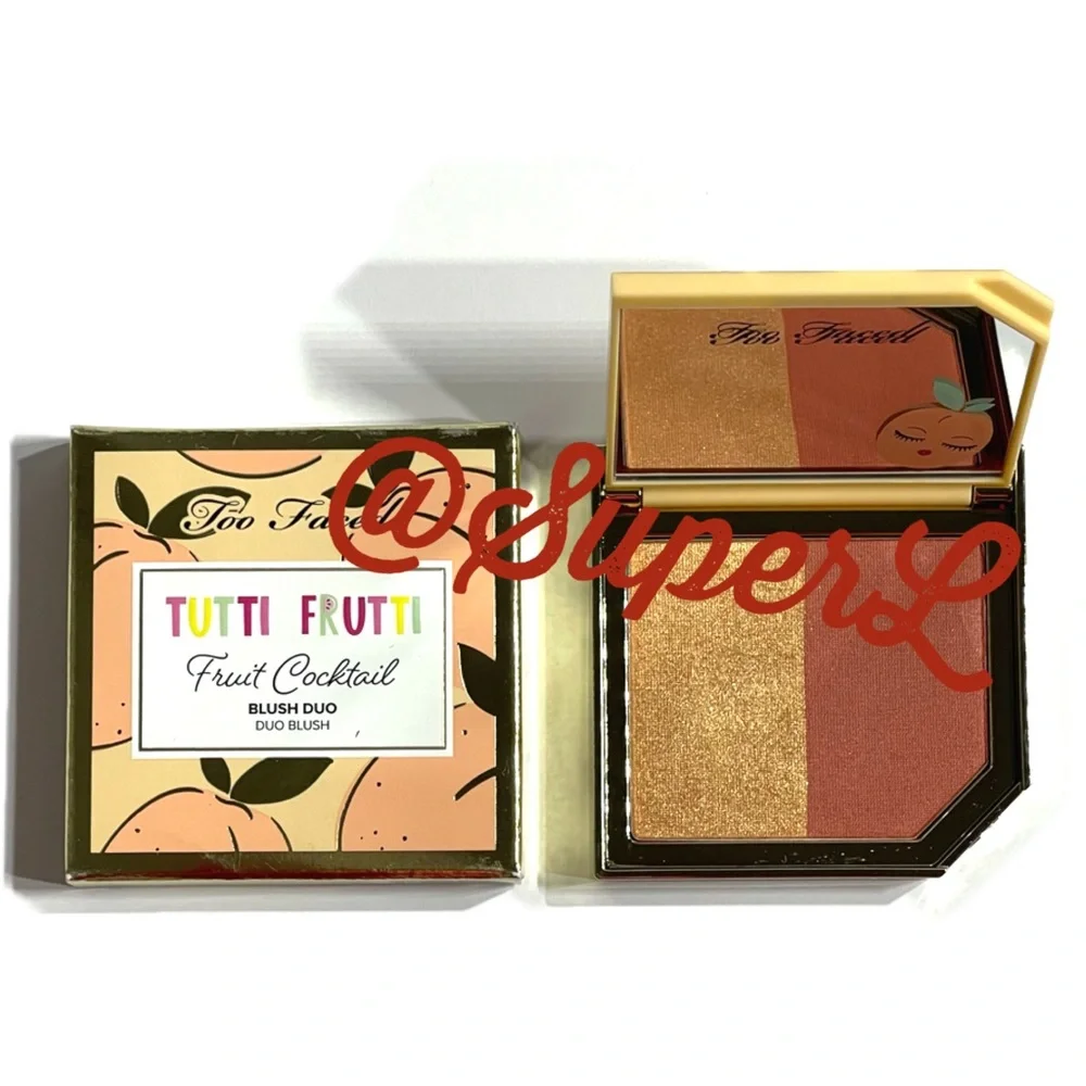 2/$25 NEW Limited Edition Too Faced Tutti Frutti Blush Duo Apricot in Act - Picture 4 of 14